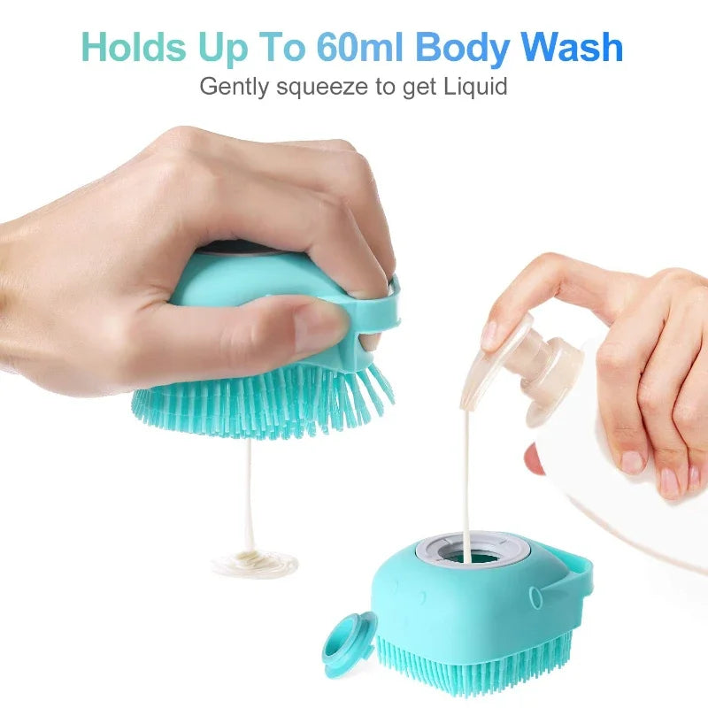 pet dog shampoo brush