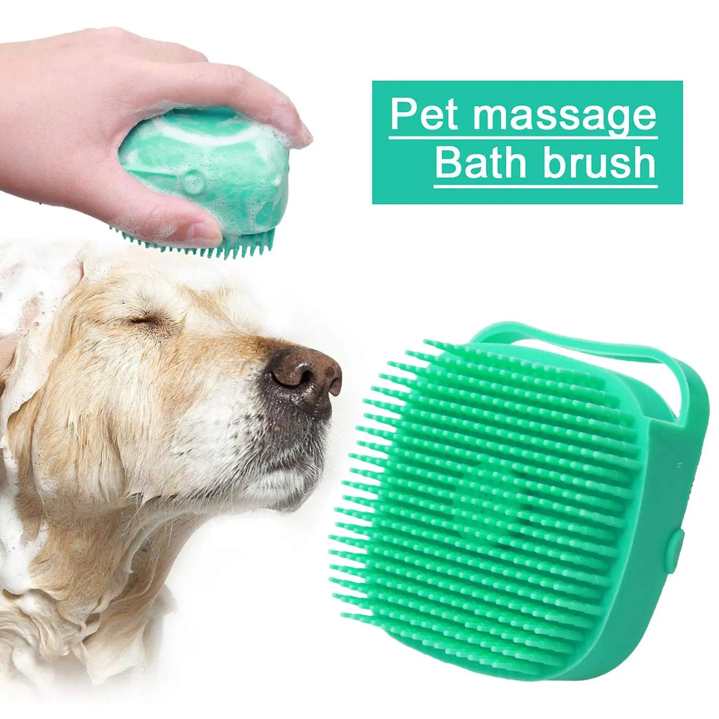 pet dog shampoo brush