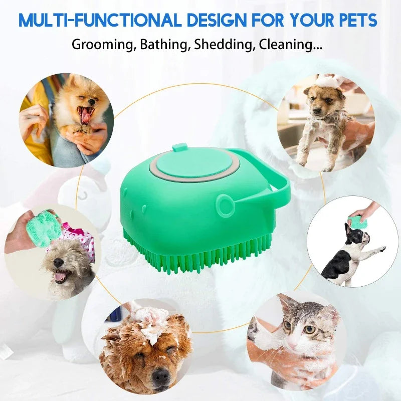 pet dog shampoo brush